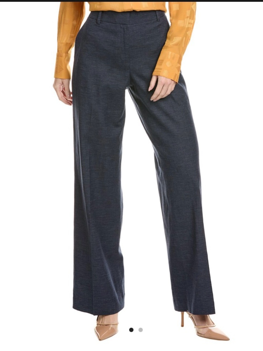 Lafayette 148 New York Sullivan Linen Wide-Leg Pants, Size 8, NWT